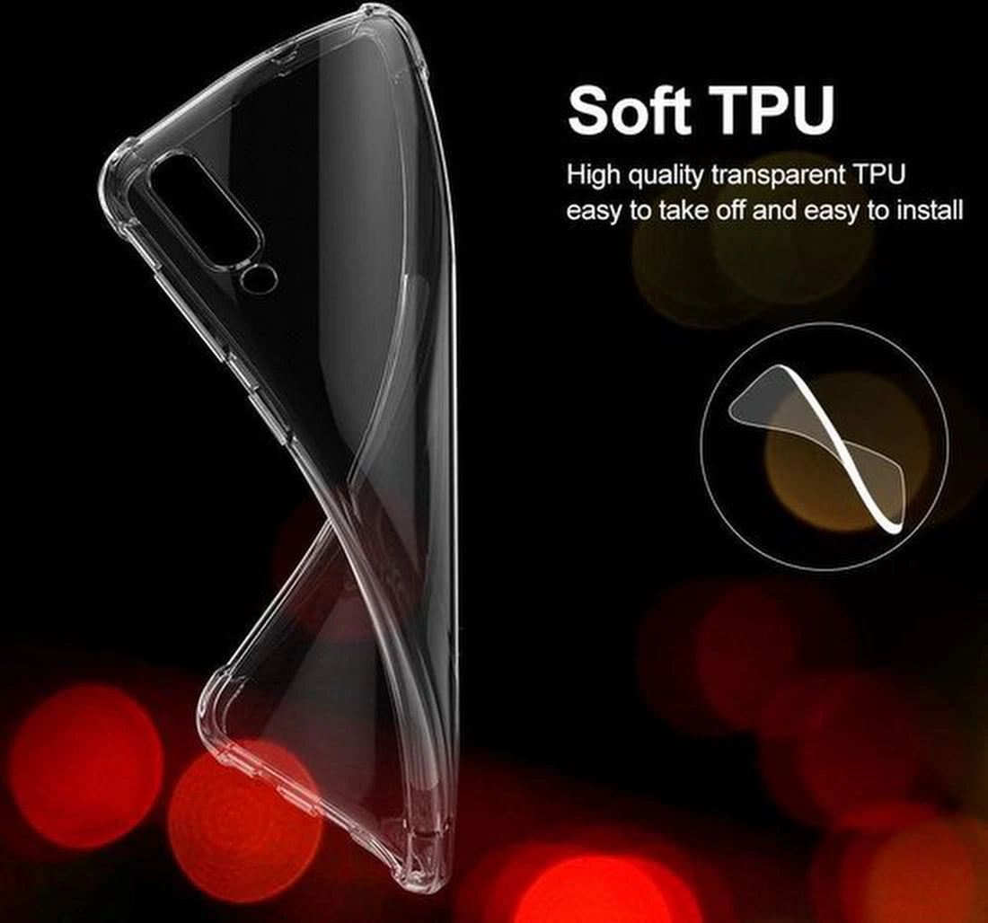 Shock proof Hoesje Geschikt voor: Samsung Galaxy A50S - Anti -Shock Silicone - Transparant