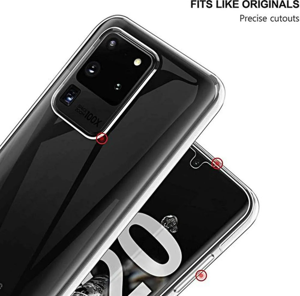 Samsung Galaxy S20 Ultra Hoesjes – Dubbelzijdig 360° Full Cover – Transparant – Schokbestendig – Doorzichtig-Ilumina Benelux
