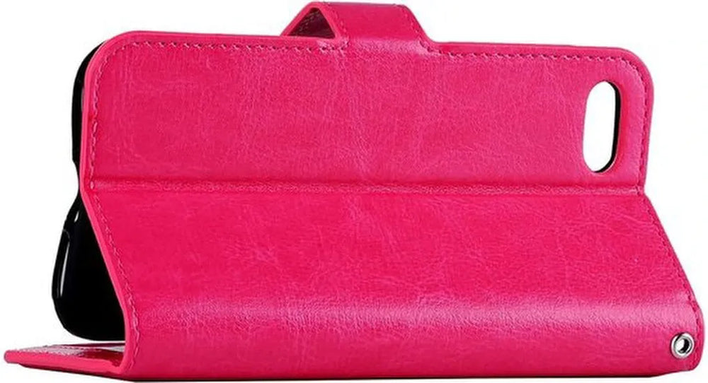 iPhone SE 2020/7/8 Hoesjes – Bookcase Portemonnee Hoes – Pasjeshouder – Magneetsluiting – Roze-Ilumina Benelux