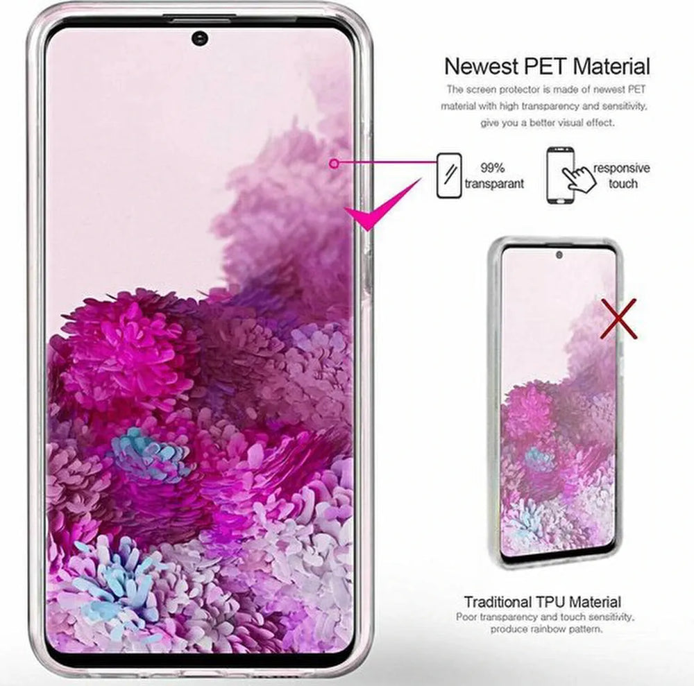 Samsung Galaxy S20 Hoesjes – Dubbelzijdig 360° Full Cover – Transparant – Schokbestendig – Transparant-Ilumina Benelux