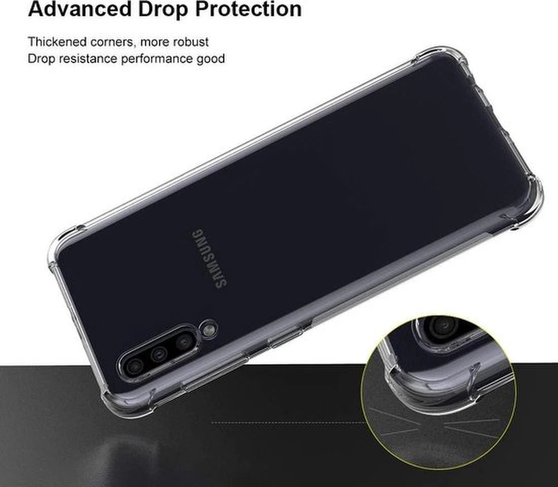 Samsung Galaxy A30S Hoesjes – Siliconen Backcover – Schokbestendig Anti-Shock – Transparant