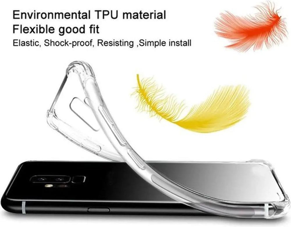 Samsung Galaxy A21 Hoesjes – Anti-Shock Hybride Backcover – 2x Gehard Glas Screenprotector – Transparant-Ilumina Benelux