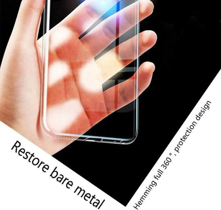 Huawei Mate 30 Lite Hoesjes – Transparante TPU Siliconen Backcover – 2x Gehard Glas Screenprotector – Anti-kras-Ilumina Benelux