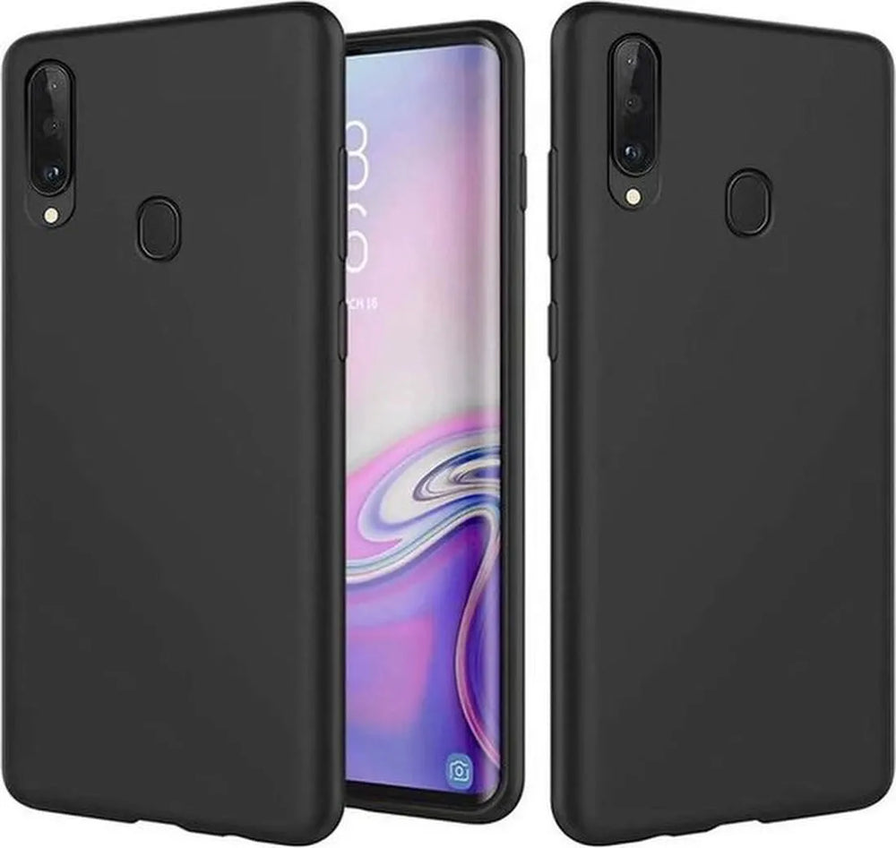 Samsung Galaxy A21 Hoesjes – Siliconen Backcover – Soft Touch – Schokbestendig – Zwart-Ilumina Benelux
