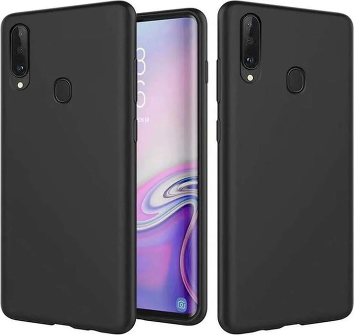 Samsung Galaxy A21 Hoesjes – Siliconen Backcover – Soft Touch – Schokbestendig – Zwart-Ilumina Benelux