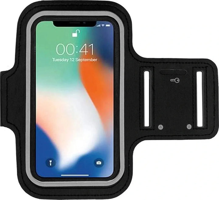 Sportarmband – Geschikt voor iPhone 11/11 Pro/11 Pro Max/XR/XS/XS Max/X – Hardloop Armband – Verstelbaar – Zwart-Ilumina Benelux