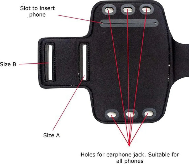 Sportarmband – Geschikt voor iPhone 11/11 Pro/11 Pro Max/XR/XS/XS Max/X – Hardloop Armband – Verstelbaar – Zwart-Ilumina Benelux