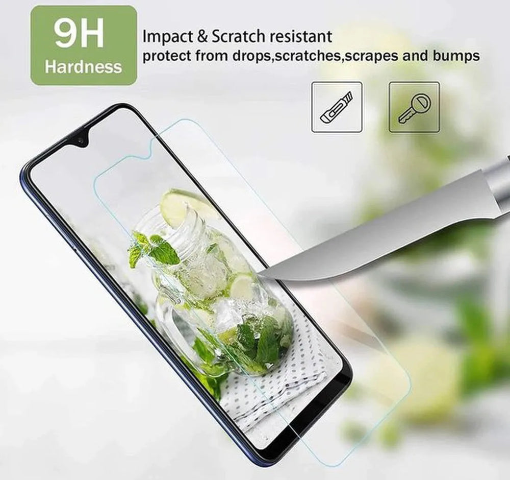 Samsung Galaxy A10e Hoesjes – Soft TPU Siliconen Backcover – 2x Gehard Glas Screenprotector – Zwart-Ilumina Benelux