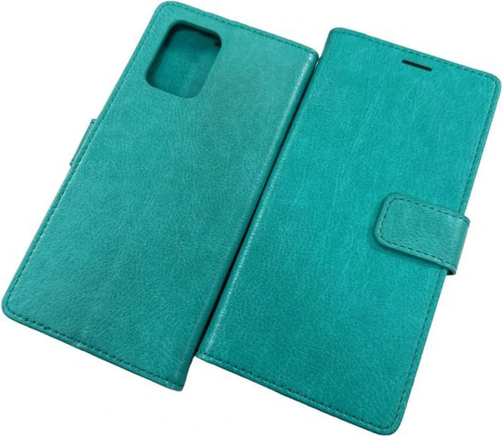 Samsung Galaxy S10 Lite Hoesjes – Portemonnee Hoes – Pasjeshouder – Magneetsluiting – Turquoise-Ilumina Benelux
