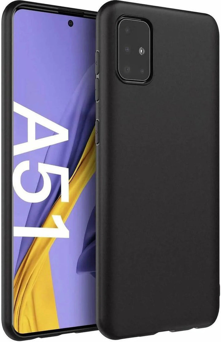 Samsung Galaxy A51 Hoesjes – Siliconen Backcover – Soft Touch – Schokbestendig – Zwart-Ilumina Benelux