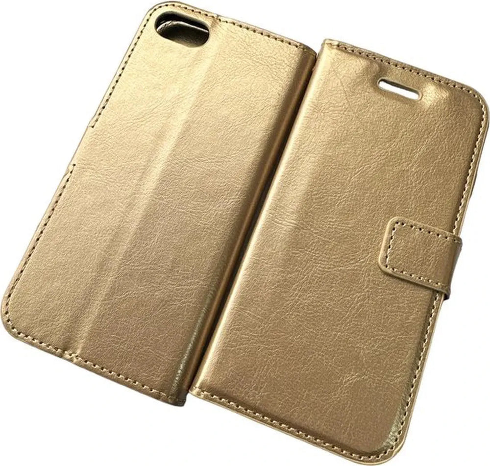 iPhone 6/6S Hoesjes – Portemonnee Hoes – Magneetsluiting – Pasjeshouder – Goud-Ilumina Benelux