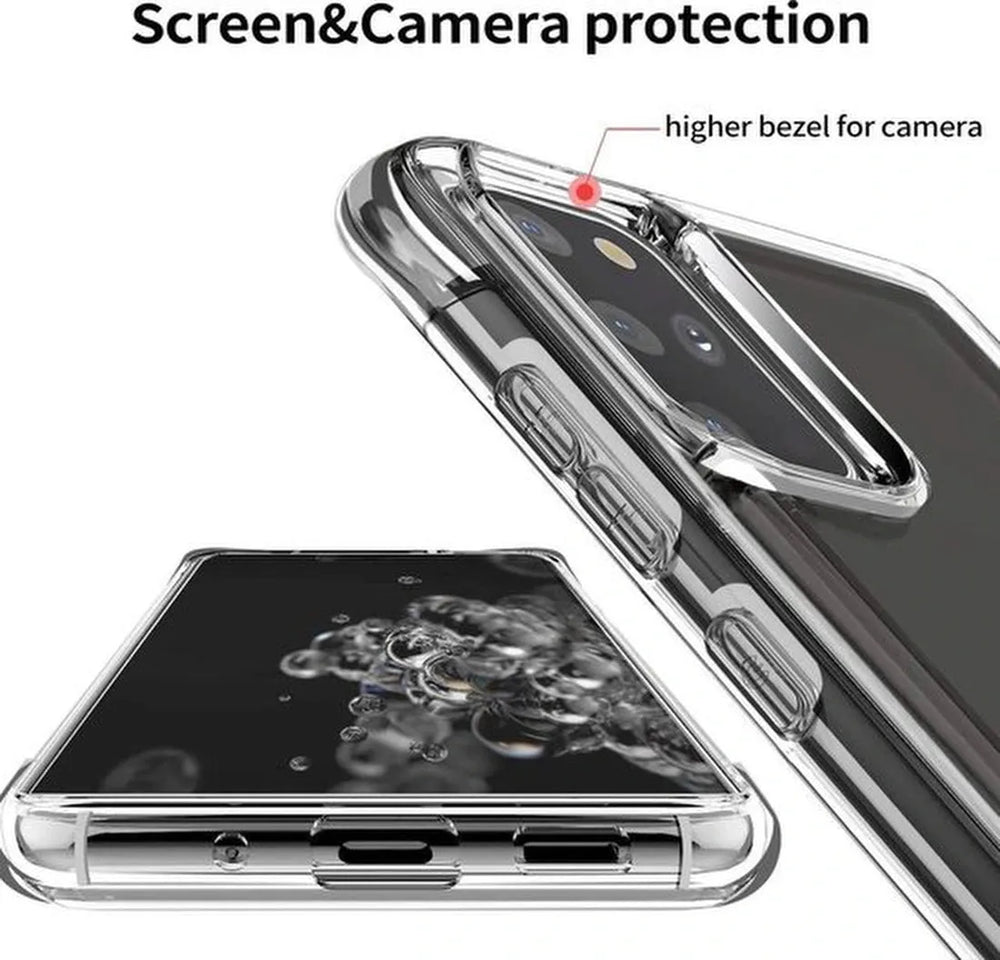 Samsung Galaxy S20 Plus Hoesjes – Siliconen Backcover – Schokbestendig – Transparant-Ilumina Benelux