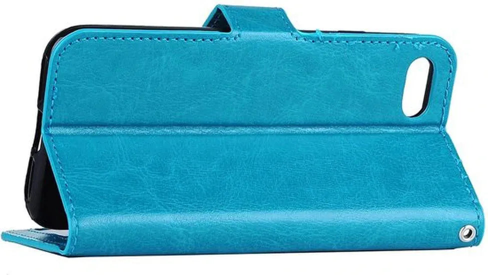 iPhone 7 Plus / 8 Plus Hoesjes – Portemonnee Hoes – Pasjeshouder – Magneetsluiting – Turquoise-Ilumina Benelux
