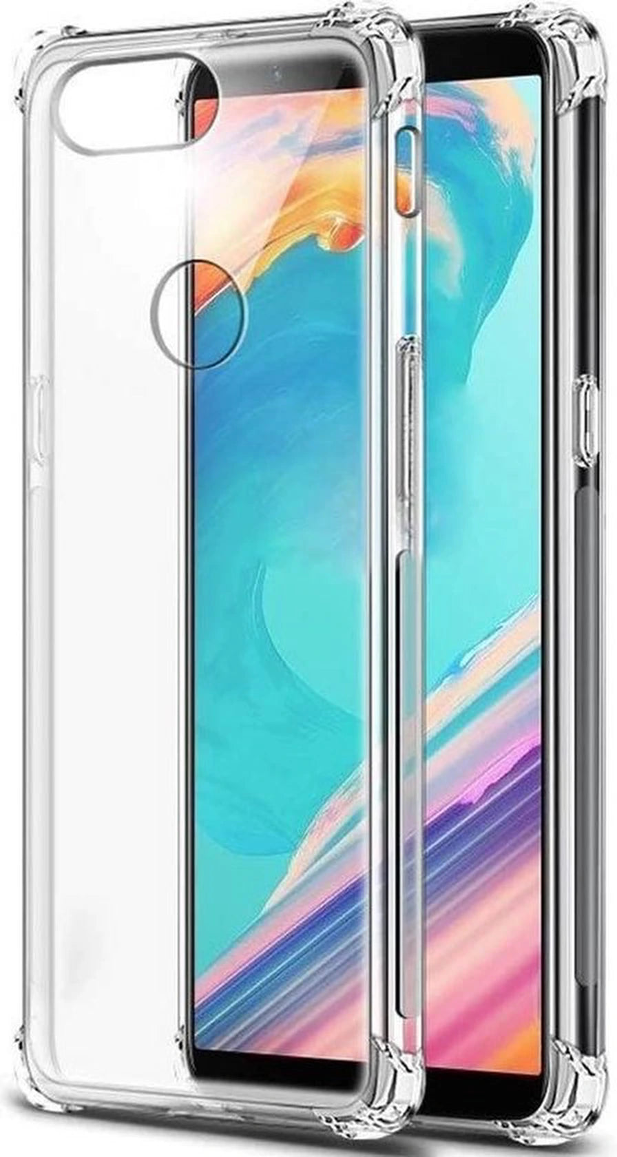Shock proof Hoesje Geschikt voor: Samsung Galaxy A60 - Anti -Shock Silicone - Transparant