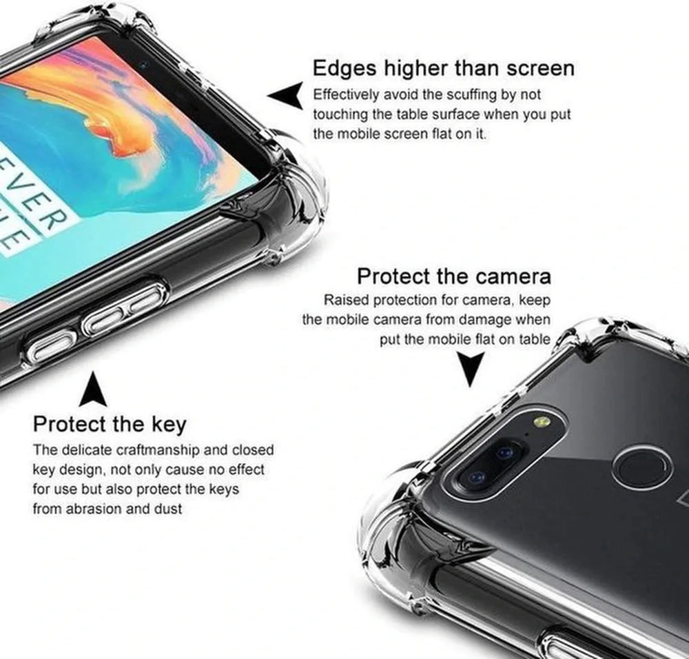 Samsung Galaxy A60 Hoesjes – Siliconen Backcover – Schokbestendig – Transparant-Ilumina Benelux