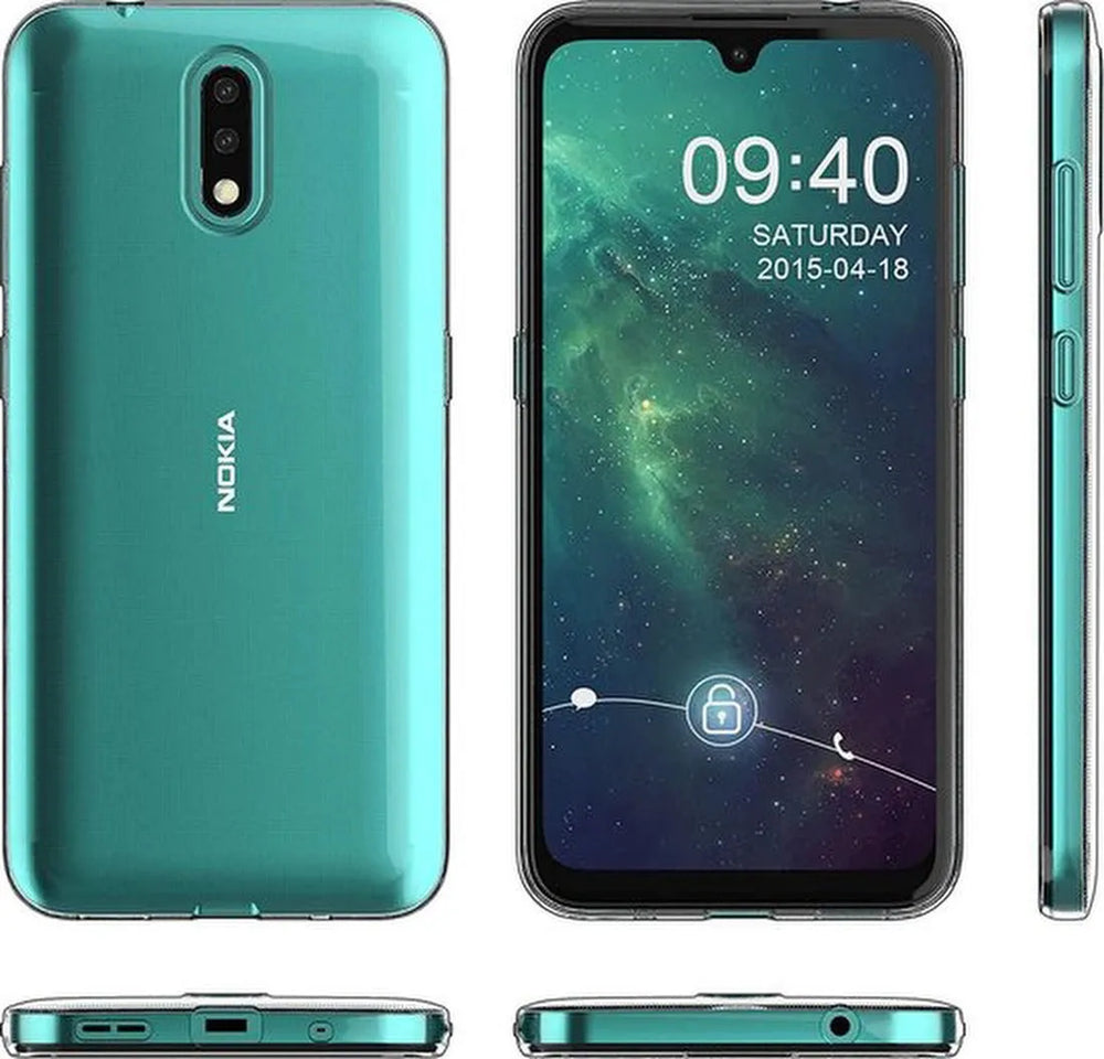 Nokia 2.3 Hoesjes – Siliconen Backcover – Transparant – Flexibel – Schokbestendig-Ilumina Benelux