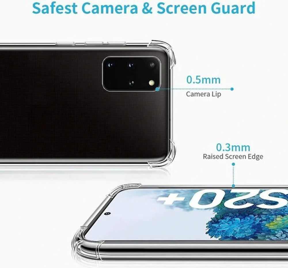 Samsung Galaxy S20 Plus Hoesjes – Backcover met Koord – Schokbestendig – Draagriem Schouder/Nek – Zwart-Ilumina Benelux