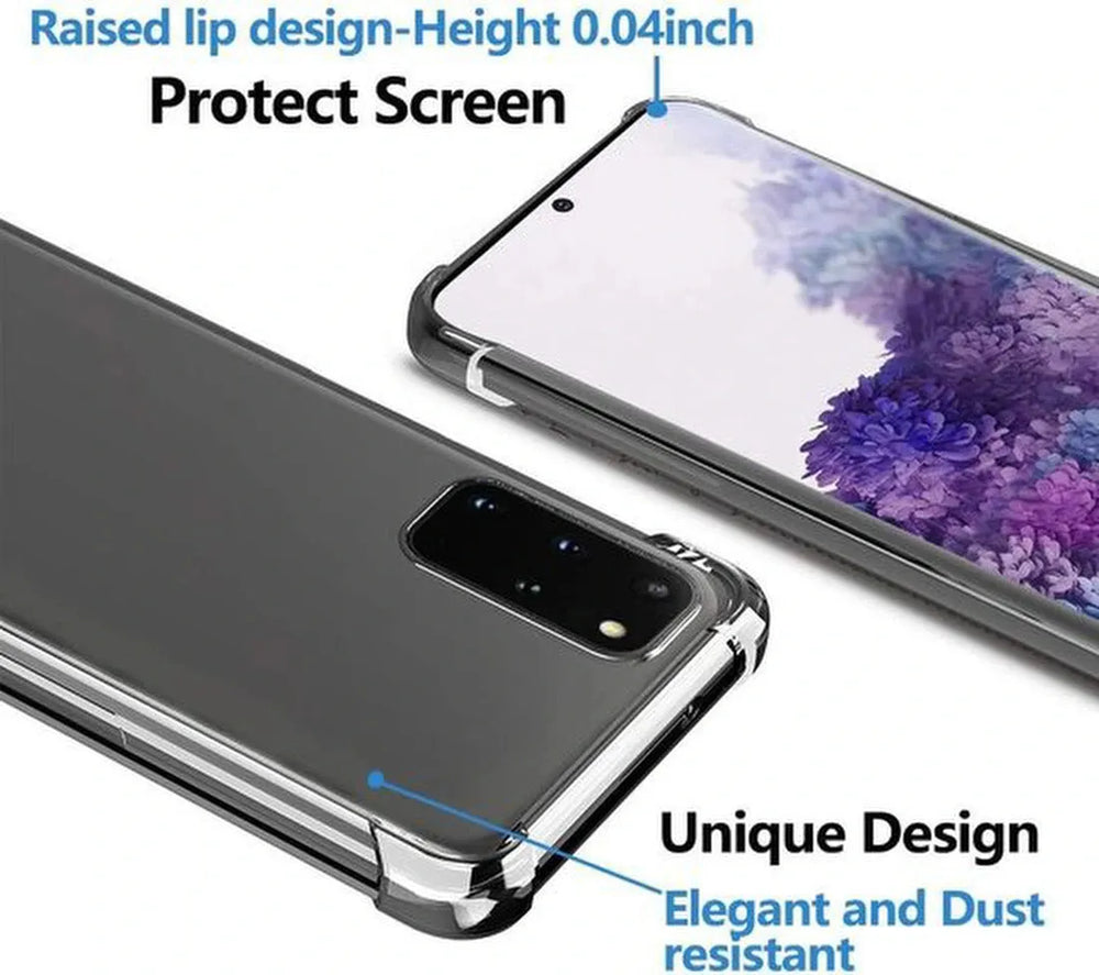 Samsung Galaxy S20 Ultra Hoesjes – Anti-shock Hybride Backcover – 2x Screenprotector Gehard Glas – Transparant-Ilumina Benelux