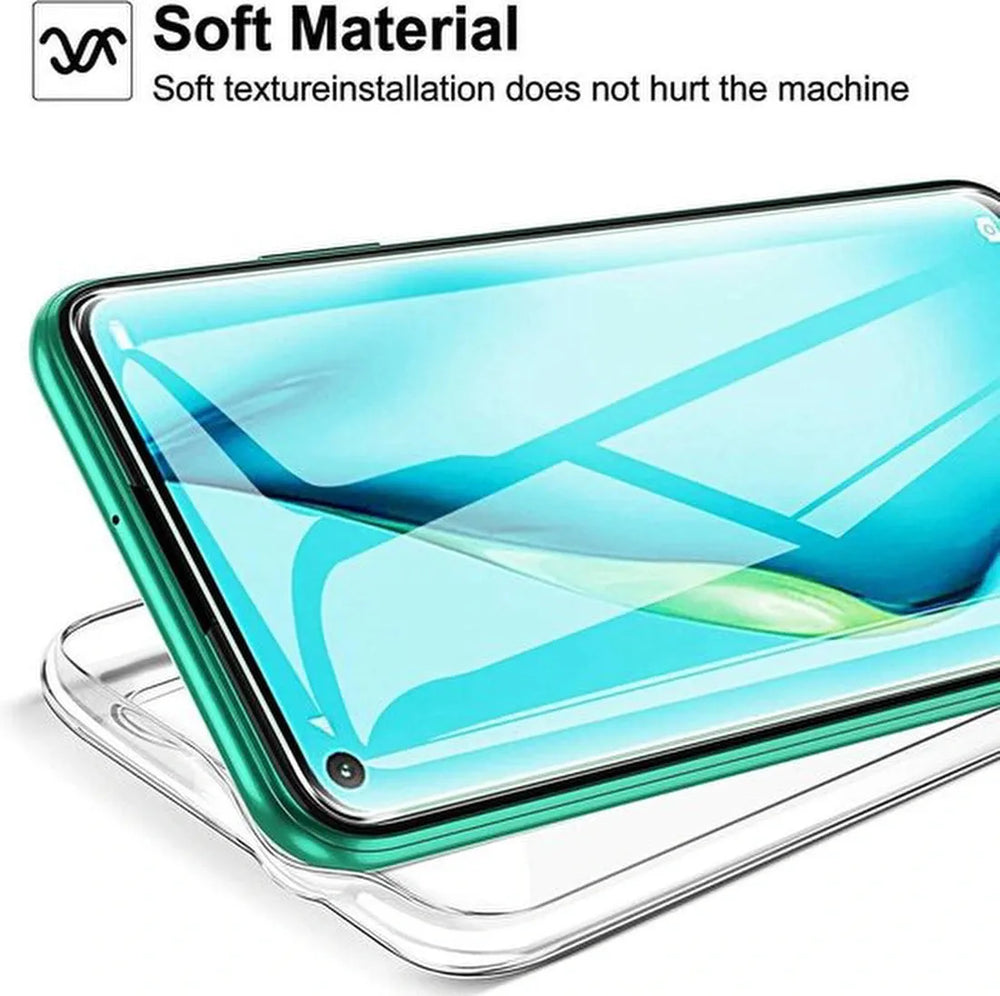 Huawei P40 Lite Hoesjes – TPU Siliconen Backcover – Inclusief 2x Gehard Glas Screenprotector – Transparant-Ilumina Benelux