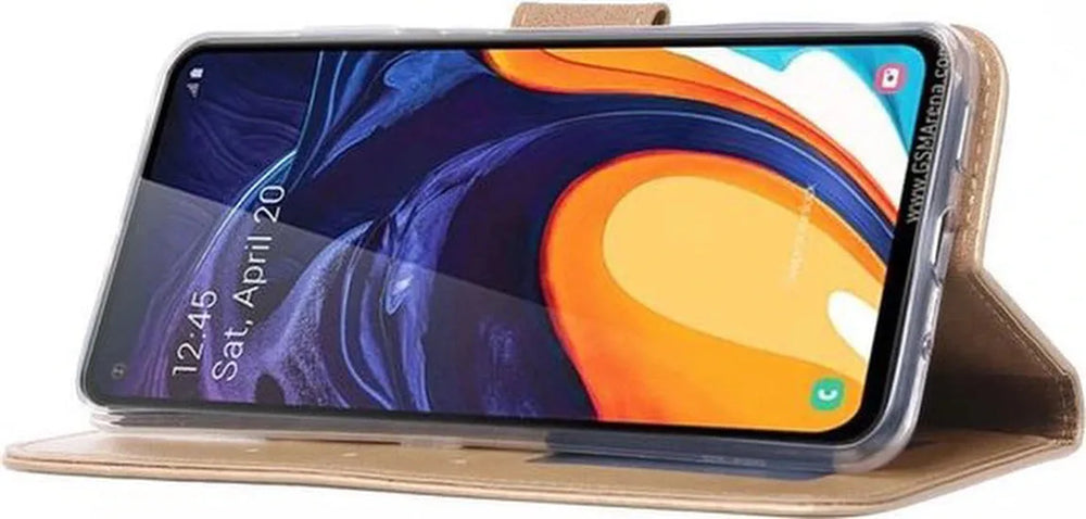 Samsung Galaxy M40 Hoesjes – Portemonnee Hoes – Pasjeshouder – Magneetsluiting – Goud-Ilumina Benelux