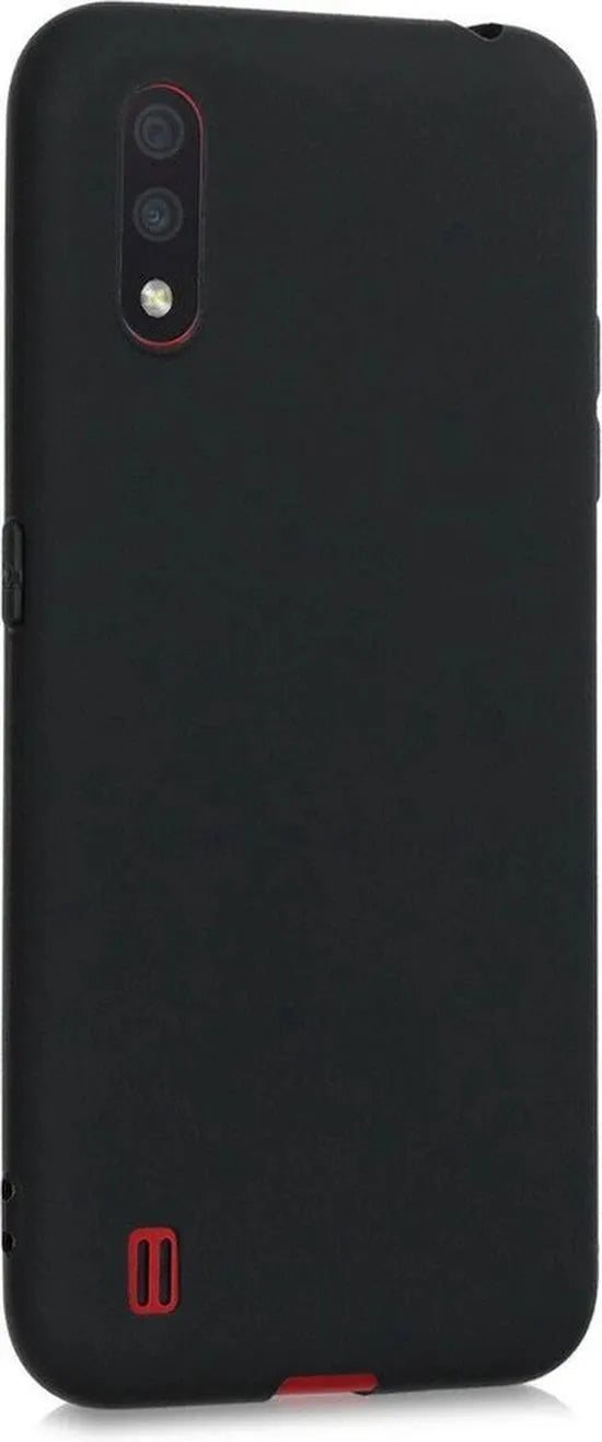 Samsung Galaxy A01 Hoesjes – Siliconen Backcover – Soft Touch – Schokbestendig – Zwart-Ilumina Benelux