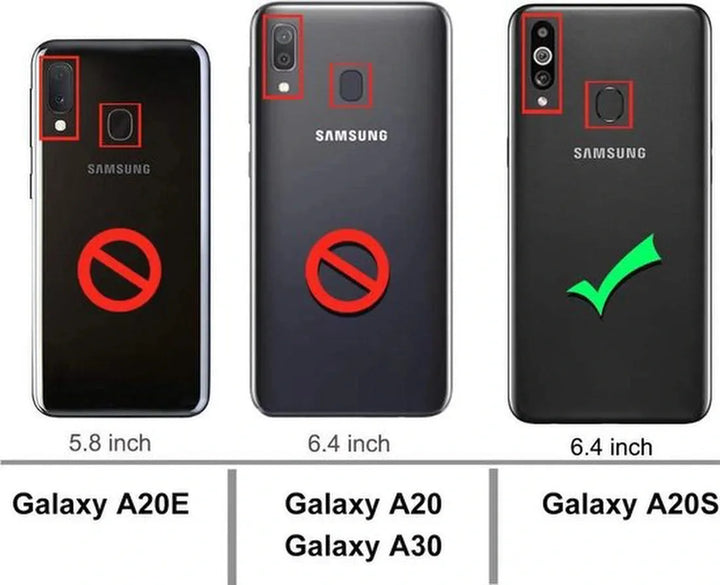 Samsung Galaxy A20S Hoesjes – Hybride Backcover – Schokbestendig – 2x Gehard Glas Screenprotector – Transparant-Ilumina Benelux