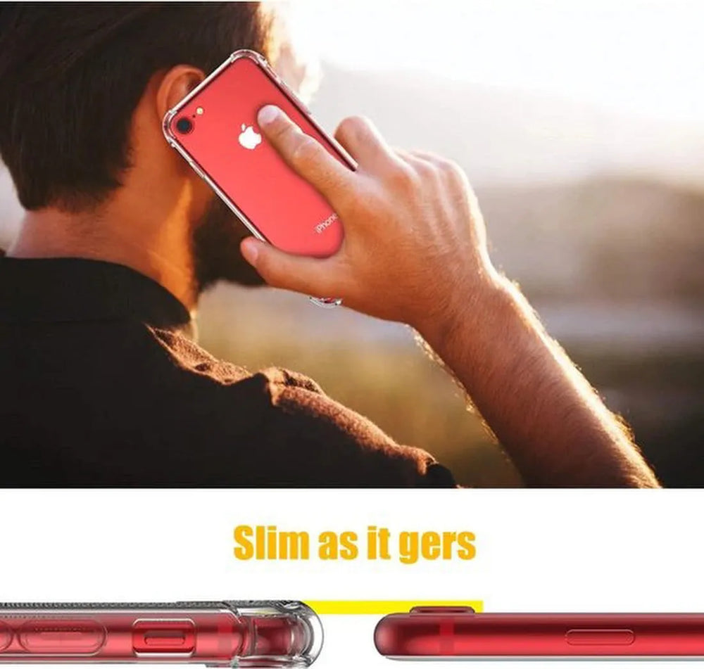 iPhone 7 Plus/8 Plus Hoesjes – Schokbestendige TPU Siliconen Backcover – 2x Gehard Glas Screenprotector – Transparant-Ilumina Benelux