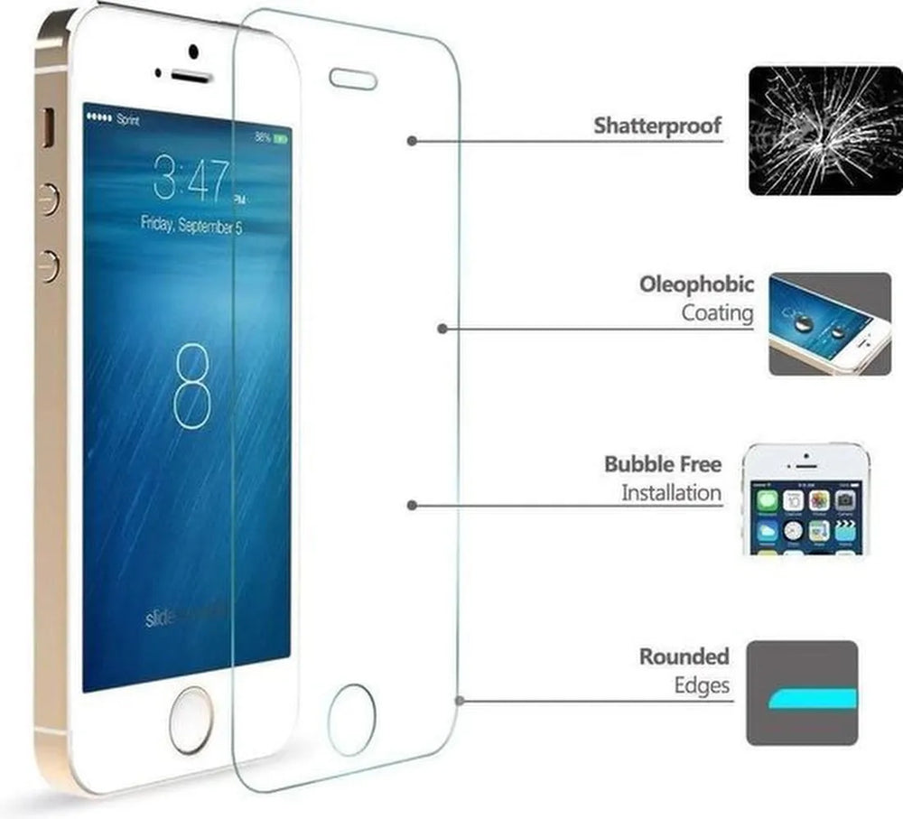 iPhone SE/5/5S/5C Hoesjes – Portemonnee Hoes – Pasjeshouder – 2x Screenprotector – Roze-Ilumina Benelux