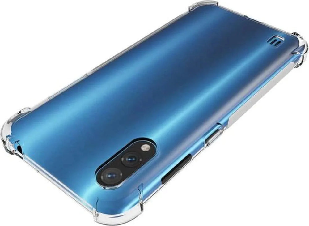 Samsung Galaxy A01 Hoesjes – Anti-Shock Hybride Backcover + 2x Screenprotector Gehard Glas – Transparant-Ilumina Benelux