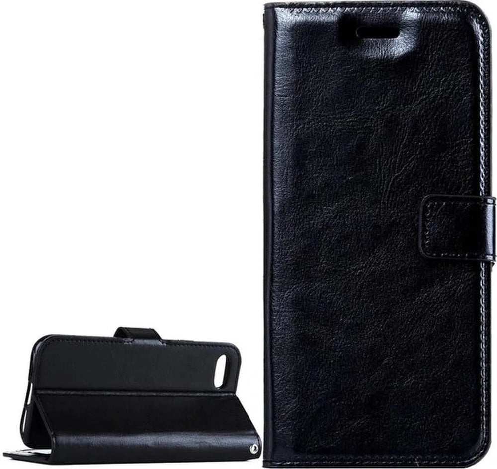 iPhone 7 Plus / 8 Plus Hoesjes – Bookcase Portemonnee Hoes – Pasjeshouder – Magneetsluiting – Zwart-Ilumina Benelux