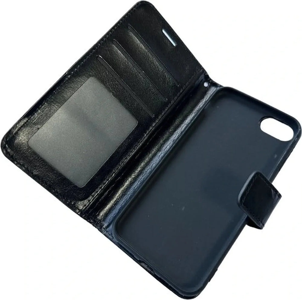 iPhone 7 Plus / 8 Plus Hoesjes – Bookcase Portemonnee Hoes – Pasjeshouder – Magneetsluiting – Zwart-Ilumina Benelux