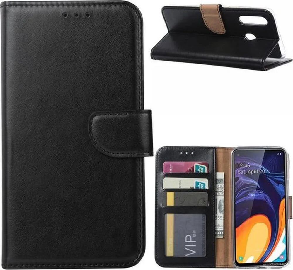 Samsung Galaxy M40 Hoesjes – Portemonnee Hoes – Pasjeshouder – Magneetsluiting – Zwart-Ilumina Benelux