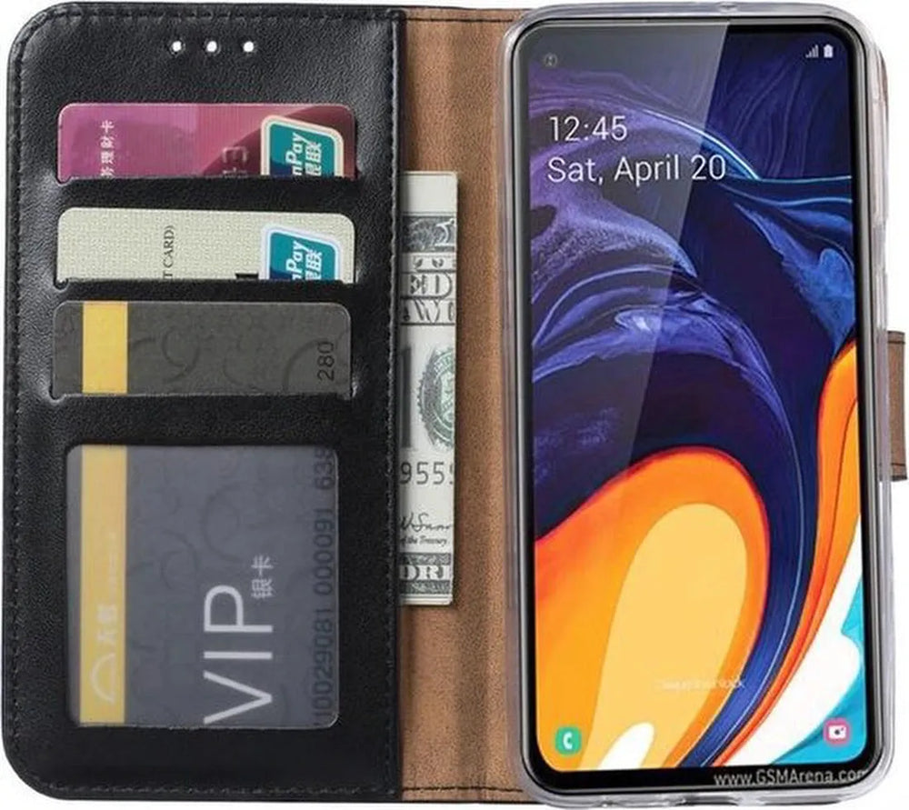 Samsung Galaxy M40 Hoesjes – Portemonnee Hoes – Pasjeshouder – Magneetsluiting – Zwart-Ilumina Benelux