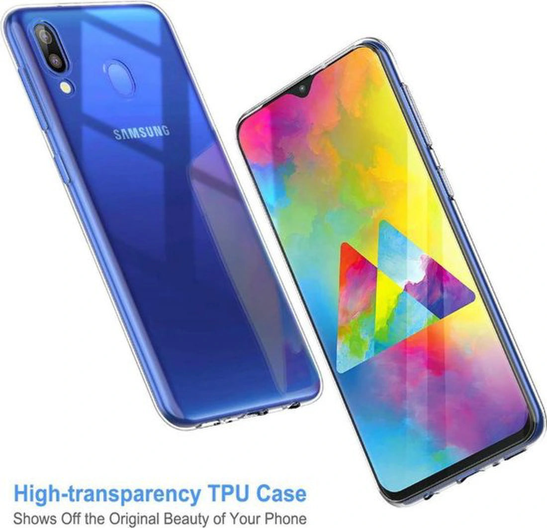 Soft Backcover Hoesje Geschikt voor: Samsung Galaxy M20 - Silicone Hoesje - Transparant