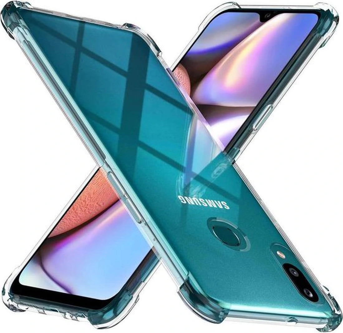 Shockproof Hoesje Geschikt voor: Samsung Galaxy A10S - Anti -Shock Silicone - Transparant