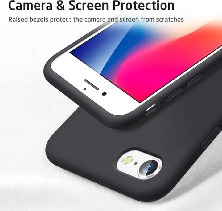 iPhone SE 2020/7/8 Hoesjes – Soft Silicone Backcover – Schokbestendig – Zwart-Ilumina Benelux