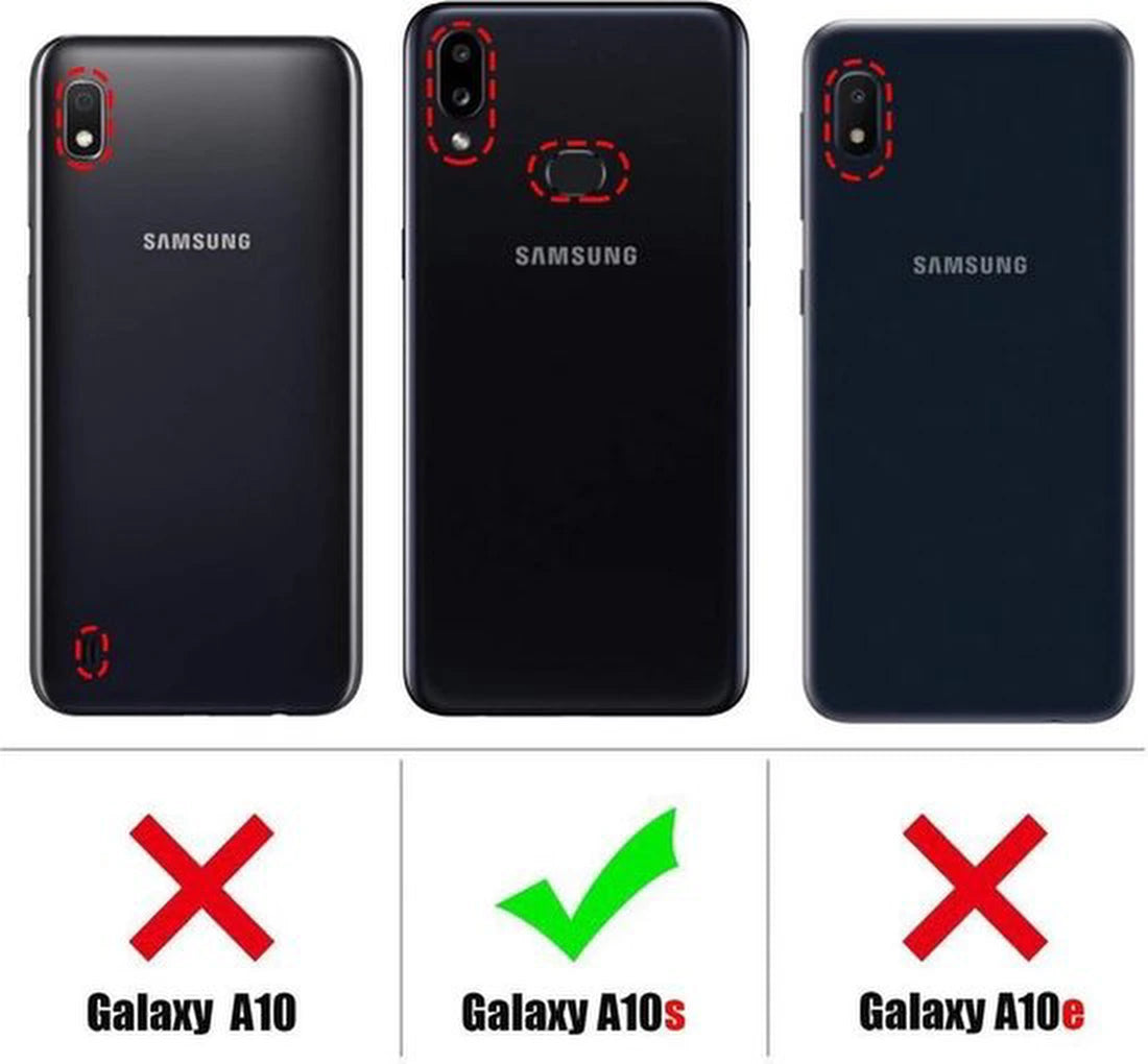 hoesje Geschikt voor: Samsung Galaxy A10E (Lite) Portemonnee Turquoise met 2x Glas Screenprotector