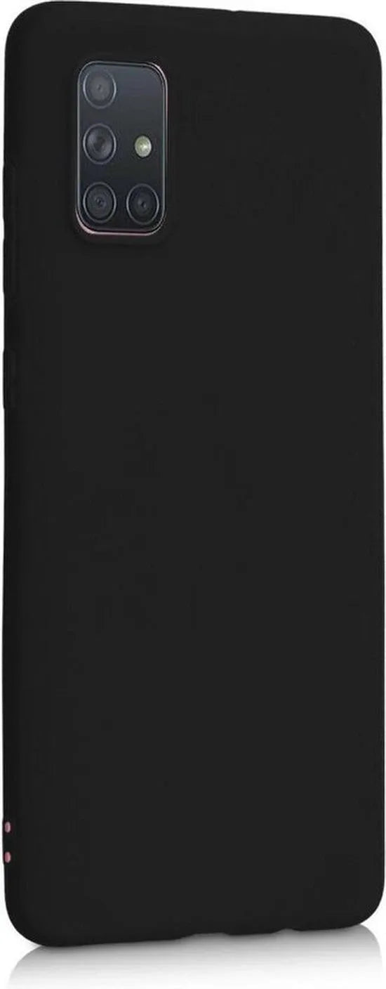 Samsung Galaxy A71 Hoesjes – Siliconen Backcover – Soft Touch – Schokbestendig – Zwart-Ilumina Benelux
