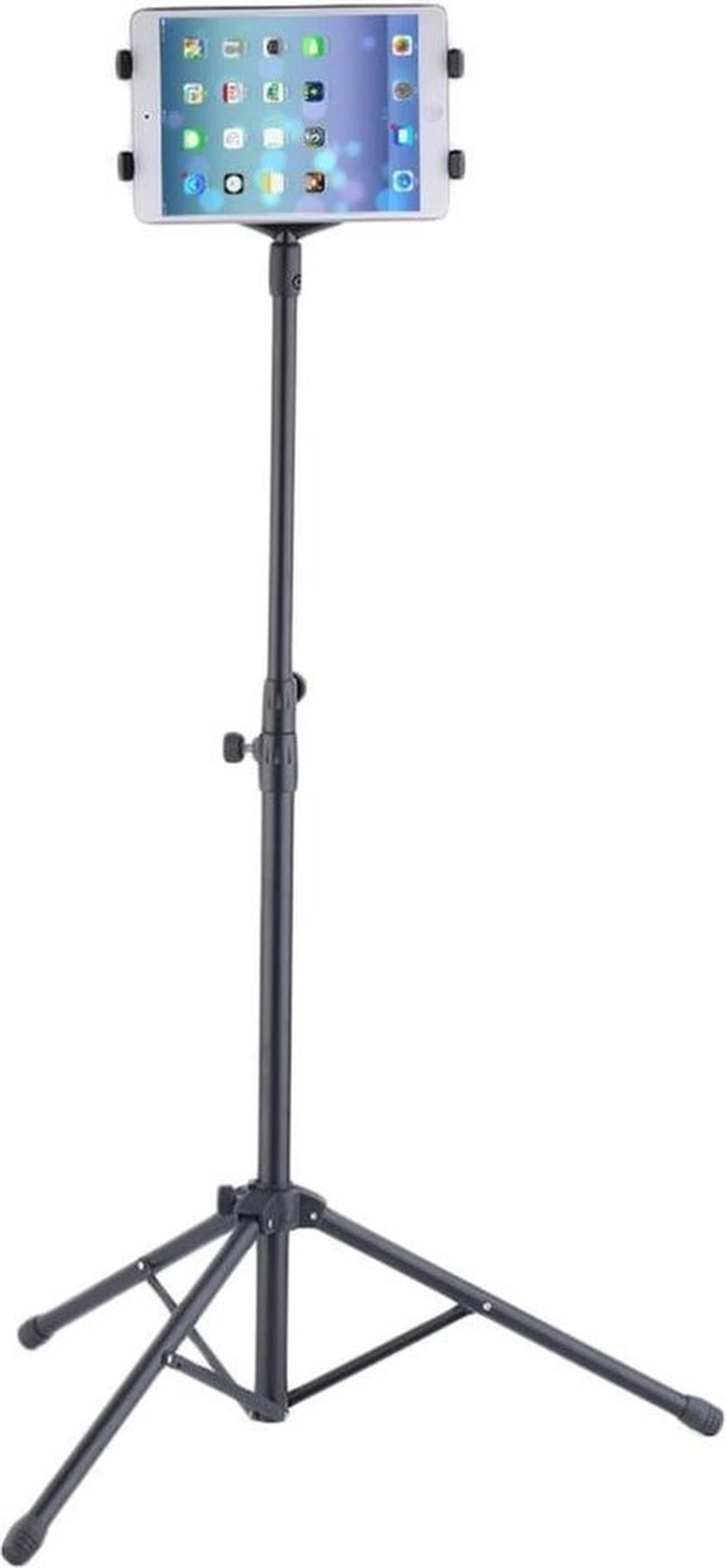 Tablethouder vloer – Multi-richting verstelbaar statief – 360° draaibaar – Geschikt voor 7-10 inch iPad/Samsung/Lenovo – Zwart