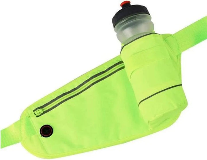 Hardloopband telefoon – Waterdichte heuptas met fleshouder – Verstelbare sportriem – Groen-Running belt-Ilumina Benelux