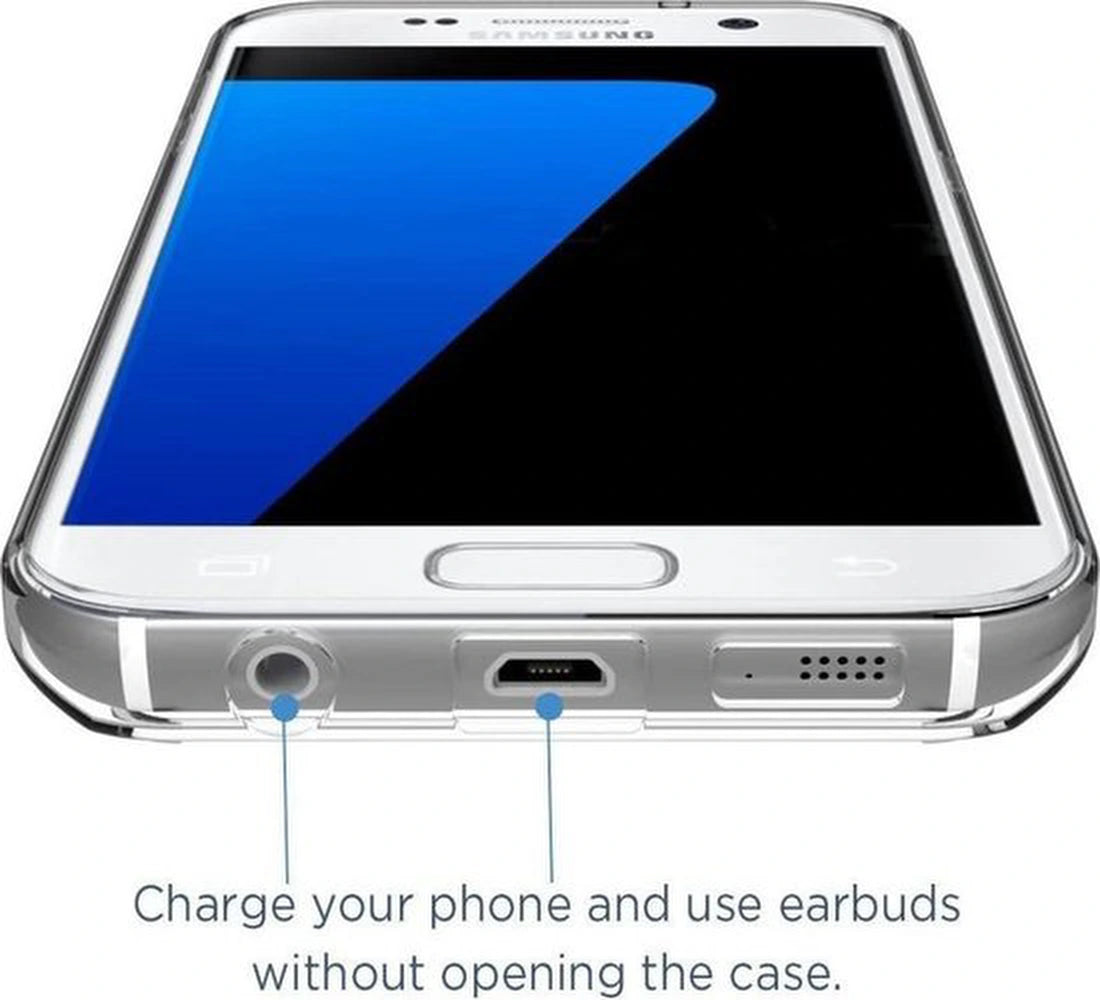 Soft Backcover Hoesje Geschikt voor: Samsung Galaxy S7 Edge - Silicone - Transparant