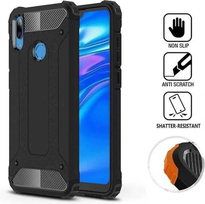 Samsung Galaxy S10 Lite Hoesjes – Armor Hybrid Backcover – Schokbestendig – Zwart-Ilumina Benelux