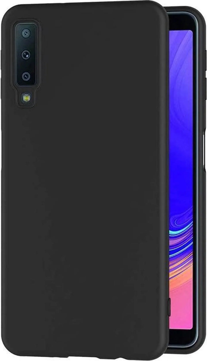 Samsung Galaxy A7 2018 Hoesjes – Siliconen Backcover – Soft Silicone – Zwart-Ilumina Benelux