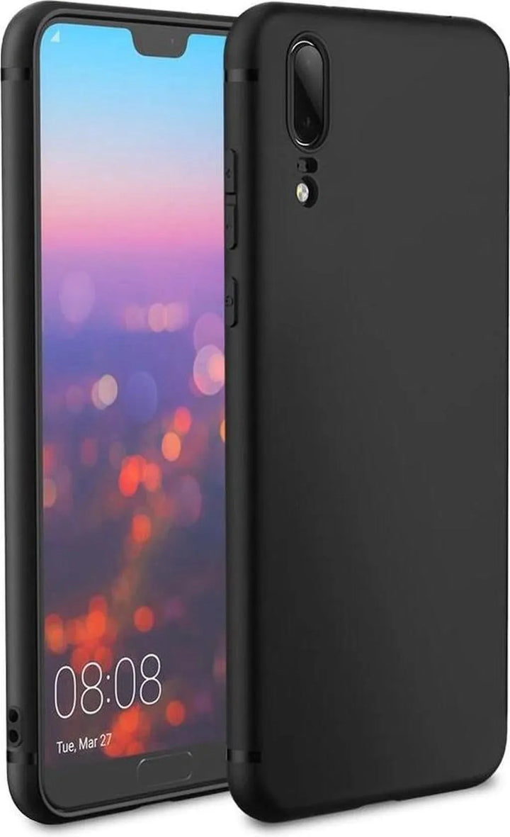 Huawei P20 Hoesjes – Siliconen Backcover – Soft TPU – Schokbestendig – Zwart-Ilumina Benelux