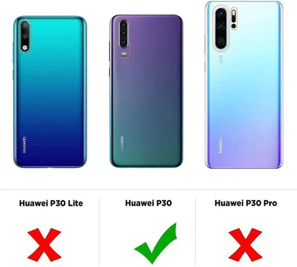 Huawei P30 Hoesjes – Siliconen Backcover – Soft Grip – Schokbestendig – Zwart-Ilumina Benelux