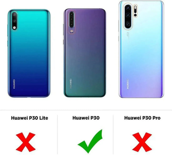 Huawei P30 Hoesjes – Siliconen Backcover – Soft Grip – Schokbestendig – Zwart-Ilumina Benelux