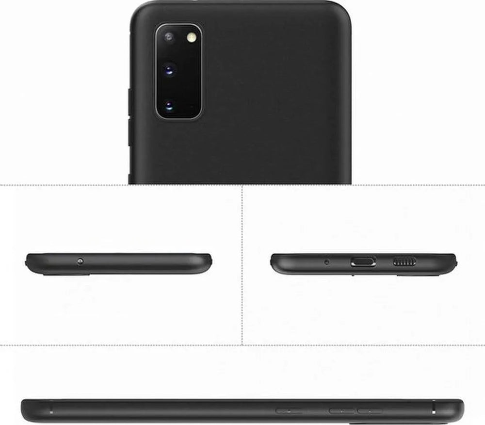 Samsung Galaxy S20 Hoesjes – Siliconen Backcover – Soft Touch – Schokbestendig – Zwart-Ilumina Benelux