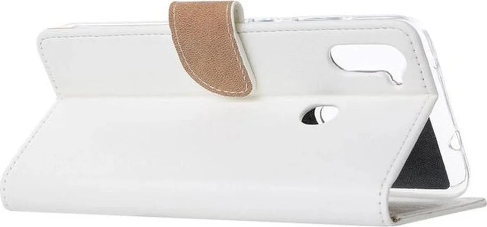 Samsung Galaxy A11 Hoesjes – Portemonnee Hoes – Pasjeshouder – Magneetsluiting – Wit-Ilumina Benelux