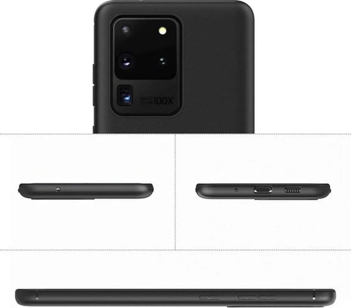 Samsung Galaxy S20 Ultra Hoesjes – Siliconen Backcover – Soft Touch – Schokbestendig – Zwart-Ilumina Benelux