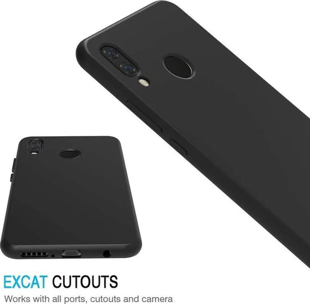 Huawei P Smart Plus 2019 Hoesjes – Siliconen Backcover – Soft TPU – Zwart-Ilumina Benelux
